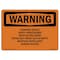 Signmission OSHA Sign, Grain Bin Silo Safety, 18in X 12in Decal, 12" W, 18" L, Landscape, OS-WS-D-1218-L-11959 OS-WS-D-1218-L-11959 - alternate 1